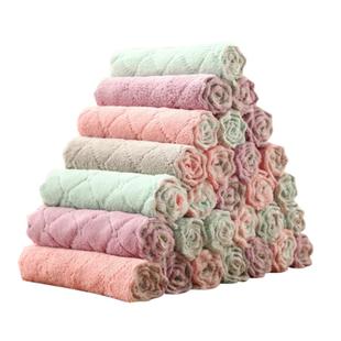 洗碗布家用抹布家务清洁厨房用品去油吸水不掉毛不沾油刷碗巾神器