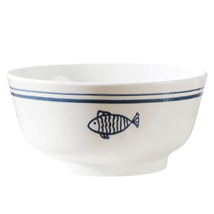 年年有鱼8英寸陶瓷大号汤碗家用创意加厚高脚汤面碗过年酸菜鱼碗