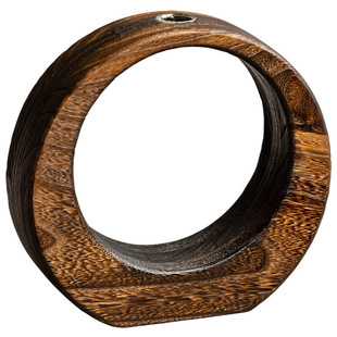 实木花插底座中式创意玻璃插花器禅意花瓶摆件客厅一枝花托架底托