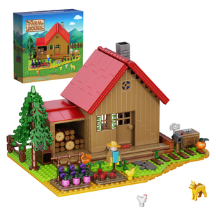 星露谷物语积木农场小屋拼搭模型房屋建筑小颗粒拼装儿童玩具礼物