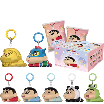 EAKI蜡笔小新换装派对挂件潮玩盲盒公仔玩偶书包挂饰周边玩具礼物