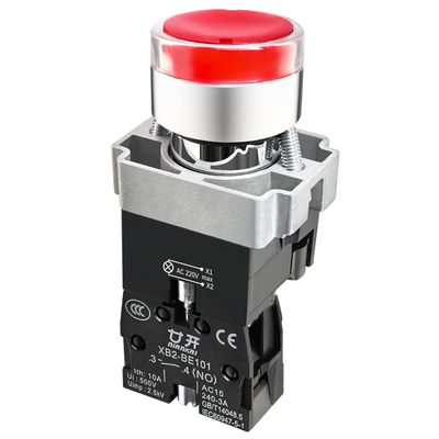 金属带灯廿开按钮开关XB2