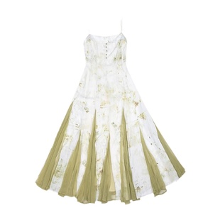 拟梦青玉案国风原创植物染草木染新中式连衣裙立领直袖长衫汉元素