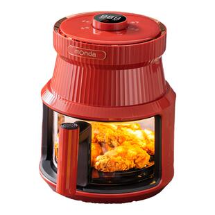 蒙达高颜值可视冬季热销大容量智能家用空气炸锅烤箱铜管循环加热