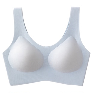 哈夫内衣 无尺码文胸一片式薄款背心文胸 透气裸感无痕轻薄无钢圈