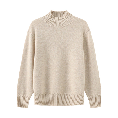 加厚款长袖女士羊绒衫100%山羊绒