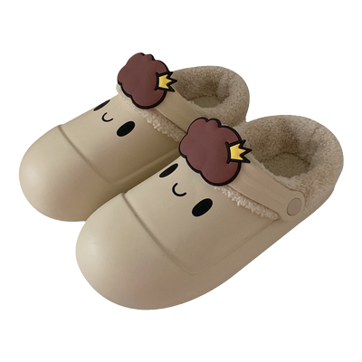 韩式云朵少女心保暖防滑棉拖鞋