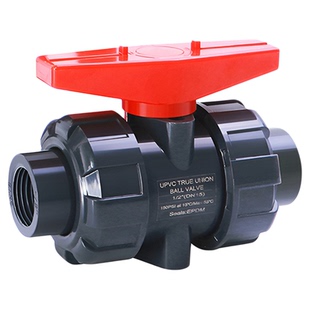 UPVC内丝双由令球阀单牙双牙水管开关塑料PVC管活接阀门dn32 50mm