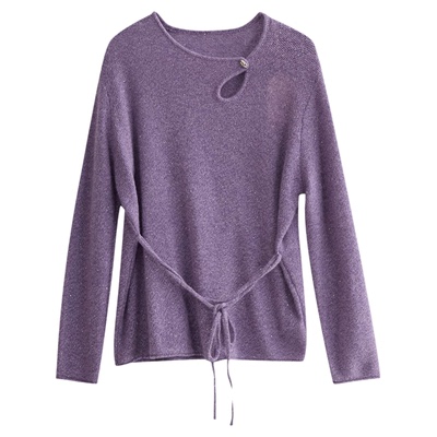 SeRinaBlue松弛感套头女士羊毛衫