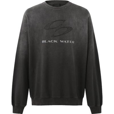 CHINISM赤尘喷马骝水洗做旧卫衣