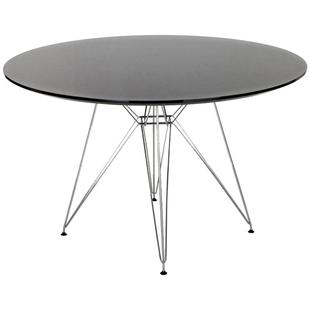 港隆北欧创意伊姆斯圆形桌简约时尚小户型金属脚餐桌白色洽谈桌子