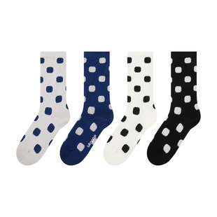 【董生活同款】上森不配对波点袜堆堆袜女春夏中筒袜长袜棉袜ab袜