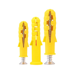 小黄鱼膨胀螺丝塑料膨胀管胶塞螺栓涨塞自攻螺丝钉套装6/8/10mm