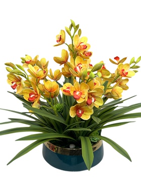 仿真花客厅高档花大惠兰办公桌花