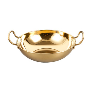 不锈钢金色双耳汤碗麻辣烫碗面碗面馆专用米线冒菜螺蛳粉大碗商用