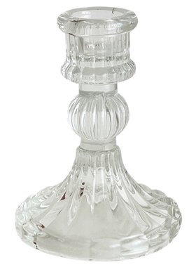 欧式复古水晶玻璃烛台装饰摆件