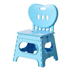 瀛欣加厚折叠靠背凳子塑料便携式户外小椅子家用创意成人儿童板凳