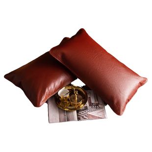 （整张无拼接）无涂层水牛皮枕套 真牛皮制作 枕席头层牛皮 夏季