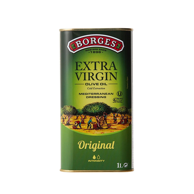 Borges/伯爵橄榄油西班牙原装进口家用炒菜特级初榨橄榄油听装1L