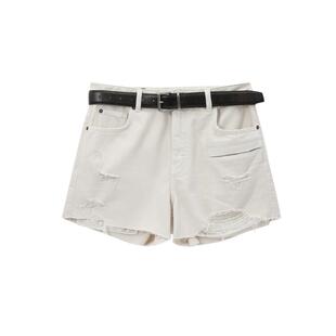 REVAN芮范设计师款质感珠片刺绣牛仔短裤RL31307159