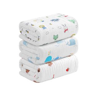 无印良品纯棉6层纱布儿童浴巾男女孩家用全棉抗菌A类洗澡大毛巾
