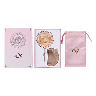 中国诗词大会｜好运绵绵镜梳礼盒随身手持化妆镜子情人节生日礼物