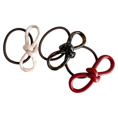 韩国醋酸蝴蝶结高弹力发圈