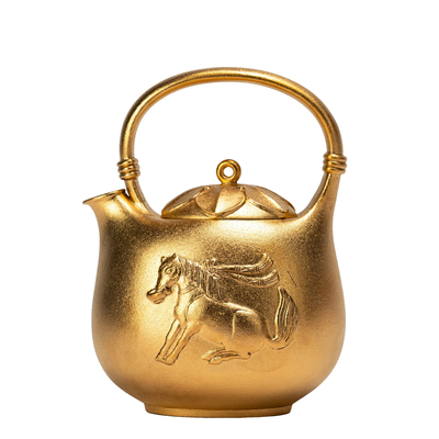 万仟堂马年贺岁款高档茶壶礼盒