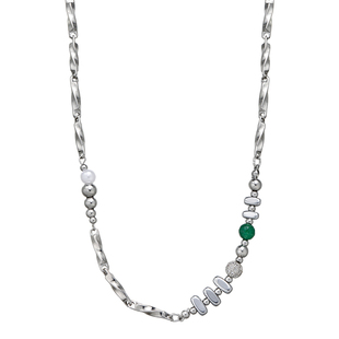 刊赛串珠拼接项链女日韩简约个性小众设计感嘻哈独特高级感锁骨链