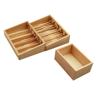 蒙氏教具0的概字纺锤棒与纺锤棒箱蒙特梭利数学教具儿童早教玩具