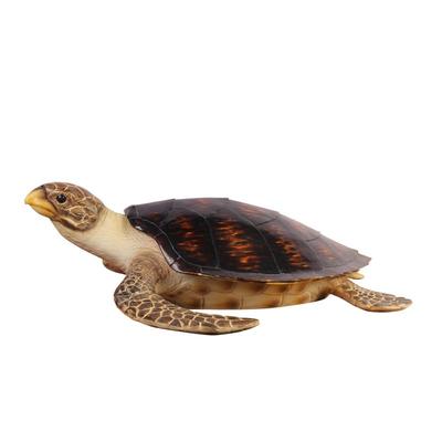 地中海洋风格树脂仿真海龟玳瑁大贝壳海螺海鲜餐馆摆件家居装饰品