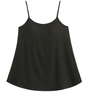 带胸垫吊带背心睡衣一体上衣胖mm大码宽松内搭白色黑色莫代尔女夏