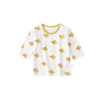 儿童中袖t恤男童七分袖睡衣上衣