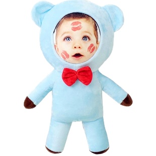 毛绒熊人偶定制玩偶照片真人公仔抱枕相片制作生日情人节礼物女生