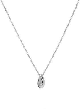 简约冷淡风银色水滴吊坠项链
