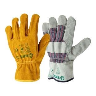 世达劳保手套牛二层半皮全皮搬运机械铸造耐磨抗油污防护工作手套