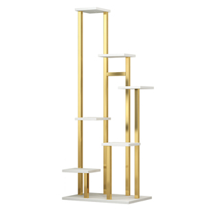 轻奢不锈钢花架置物架简约现代客厅落地式绿萝架多层省空间花盆架