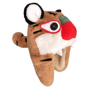 虎头帽儿童老虎帽新年加厚保暖毛绒护耳防风帽东北滑雪过年礼物帽