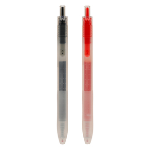 爱好GP4881畅速写王速干按动黑色中性笔学生用大容量顺滑签字笔作业书写黑笔ST笔头红笔0.5mm笔芯考试刷题笔