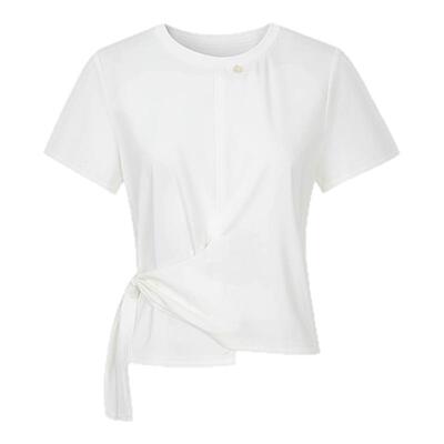 GCRUES设计感不规则短袖T恤女夏