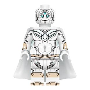 漫威幻视复仇者联盟1677旺达白幻视拼装第三方儿童积木人仔玩具