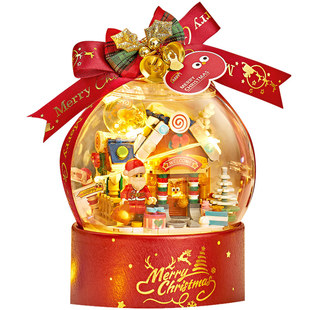 LOZ/俐智 圣诞抱抱桶积木 糖果屋幽灵鬼屋小颗粒拼装玩具模型礼物