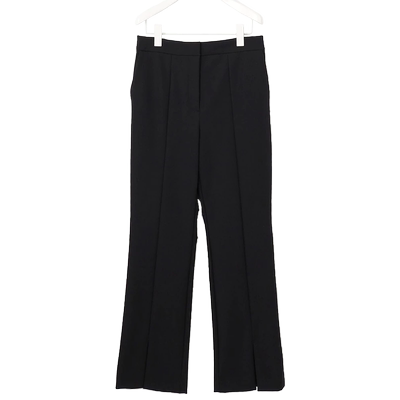 直筒混纺微喇叭休闲长裤商场同款