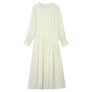 Outlets专柜撤柜正品 MA春装2026新款温柔知性中长裙一粒扣连衣裙