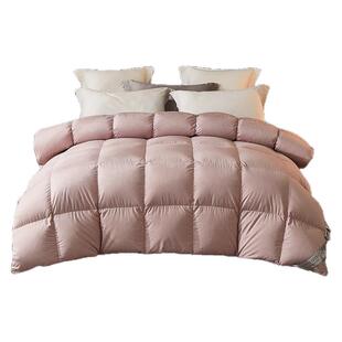 水星家纺羽绒被95白大朵鹅绒被子被芯春秋被加厚保暖抗菌静音冬被