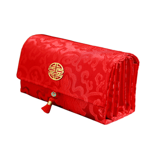 结婚红包专用2026新款高档婚礼父母改口费2-6万元折叠卡位布红包