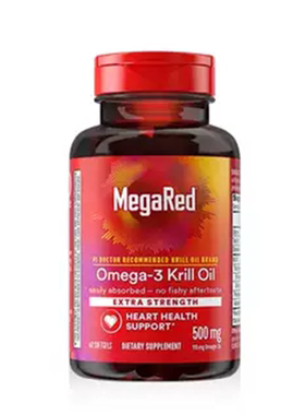 【香港直邮】MegaRed/脉拓磷虾油南极omega3软胶囊500mg40粒