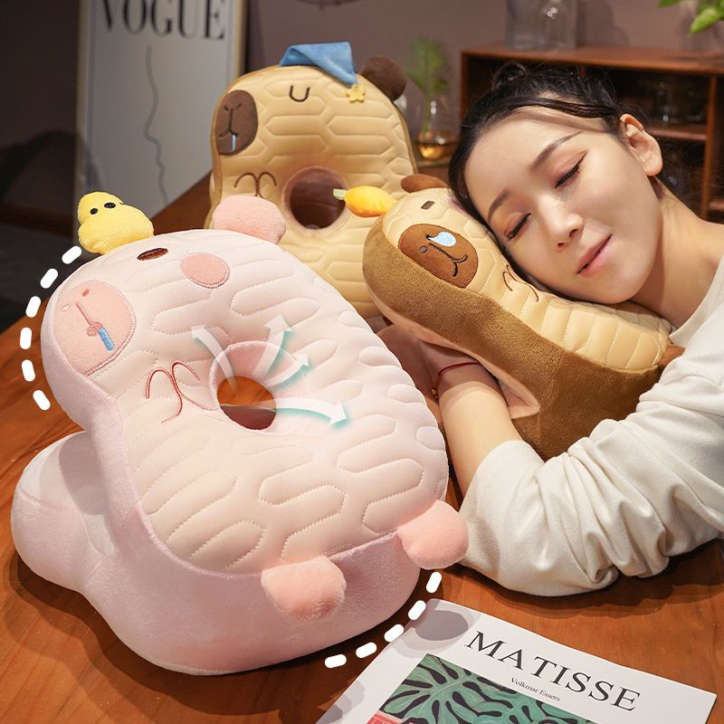 冰丝乳胶凉席午睡枕趴睡枕小学生办公室趴桌子睡觉枕头午休神器夏