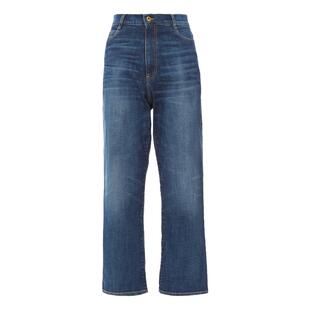 现货M 法国sessun胶囊 直筒高腰水洗纯色A字牛仔裤Bay cruise