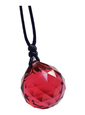 好运水晶球吊坠项链纯银精致闪亮